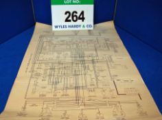 A Black and White Printed Wiring Diagram, Late Cars