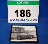 A Framed and Glazed Black and White Promotional Photograph of A Bristol 406 Saloon