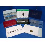 A Collection of BRISTOL Car Sales Brochures. One each for The Bristol 407, 408, 409, 410, 411, 412