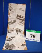 A Picture Board removed from the Kensington Showroom bearing Pages from Various Motoring Magazine