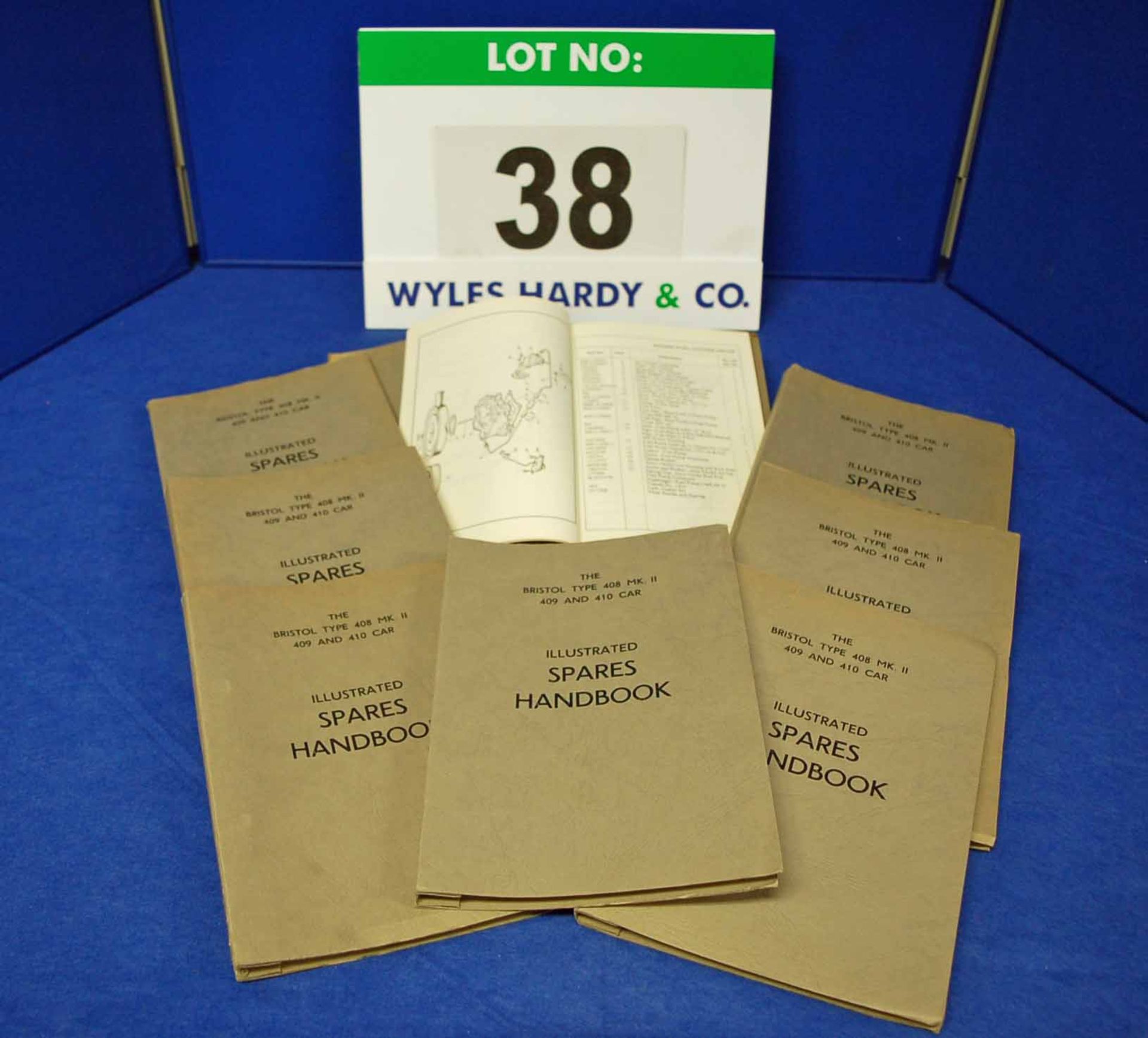 Eight Copies of the Spares Handbook for The Bristol Type 408 Mk II, 409 and 410 Car