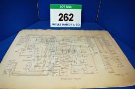 A Black and White Printed Wiring Diagram for Bristol Type 401 Car