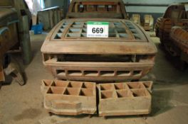 A Timber and Steel Framed Body Panel Fabrication Buck for The Bristol 412 Front Section with