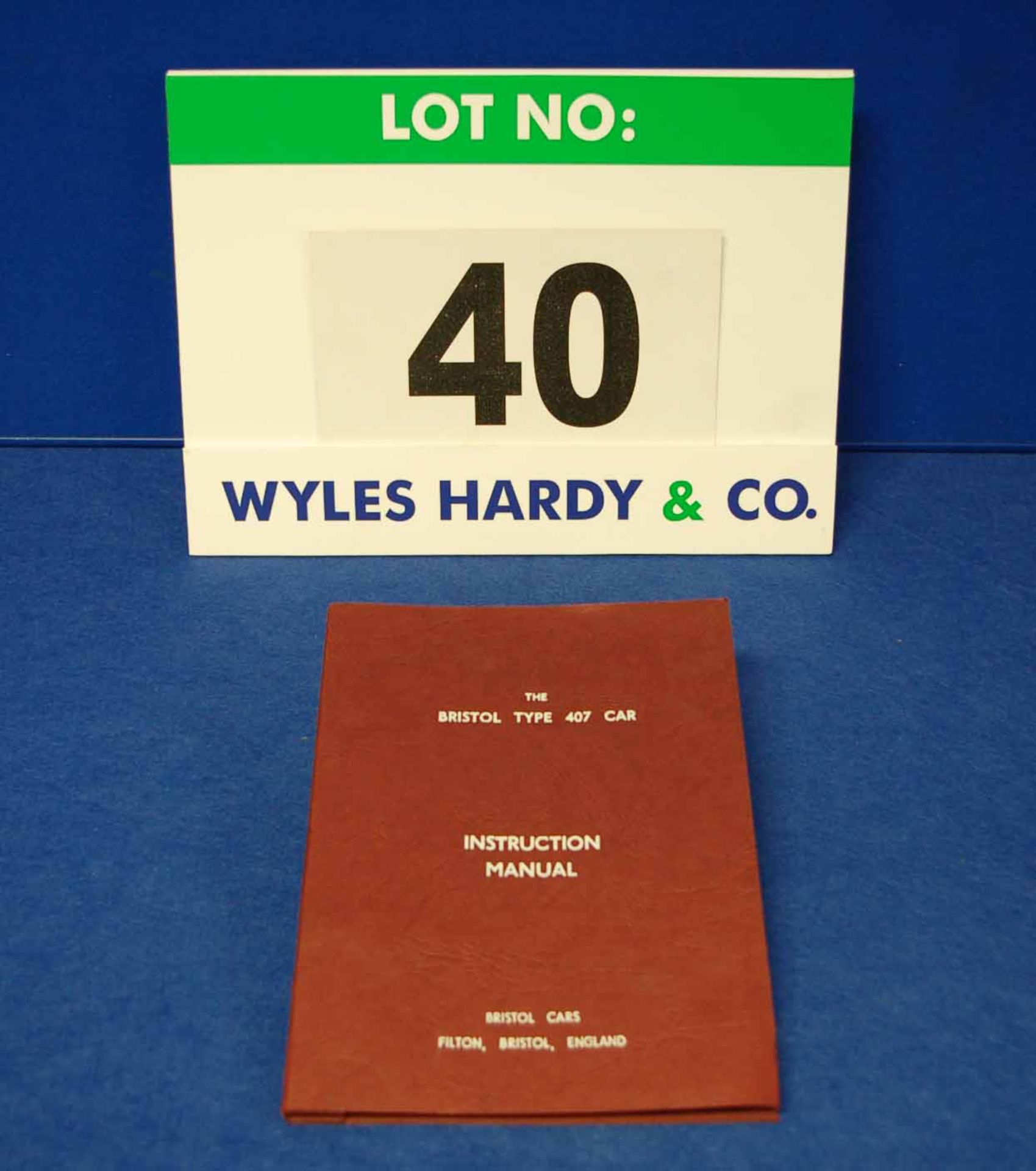 A Copy of The Bristol Type 407 Car Instruction Manual