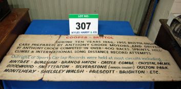 A Hand Painted Hardboard Sign commemorating the Competition Successes won by Bristol Engined Cars