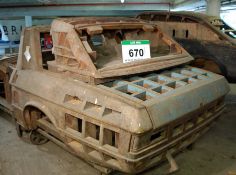 A Timber and Steel Framed Body Panel Fabrication Buck for The Bristol 412 and Beaufighter Rear