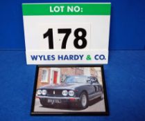 A Framed and Glazed Promotional Photograph of A Bristol 411 S5 Saloon