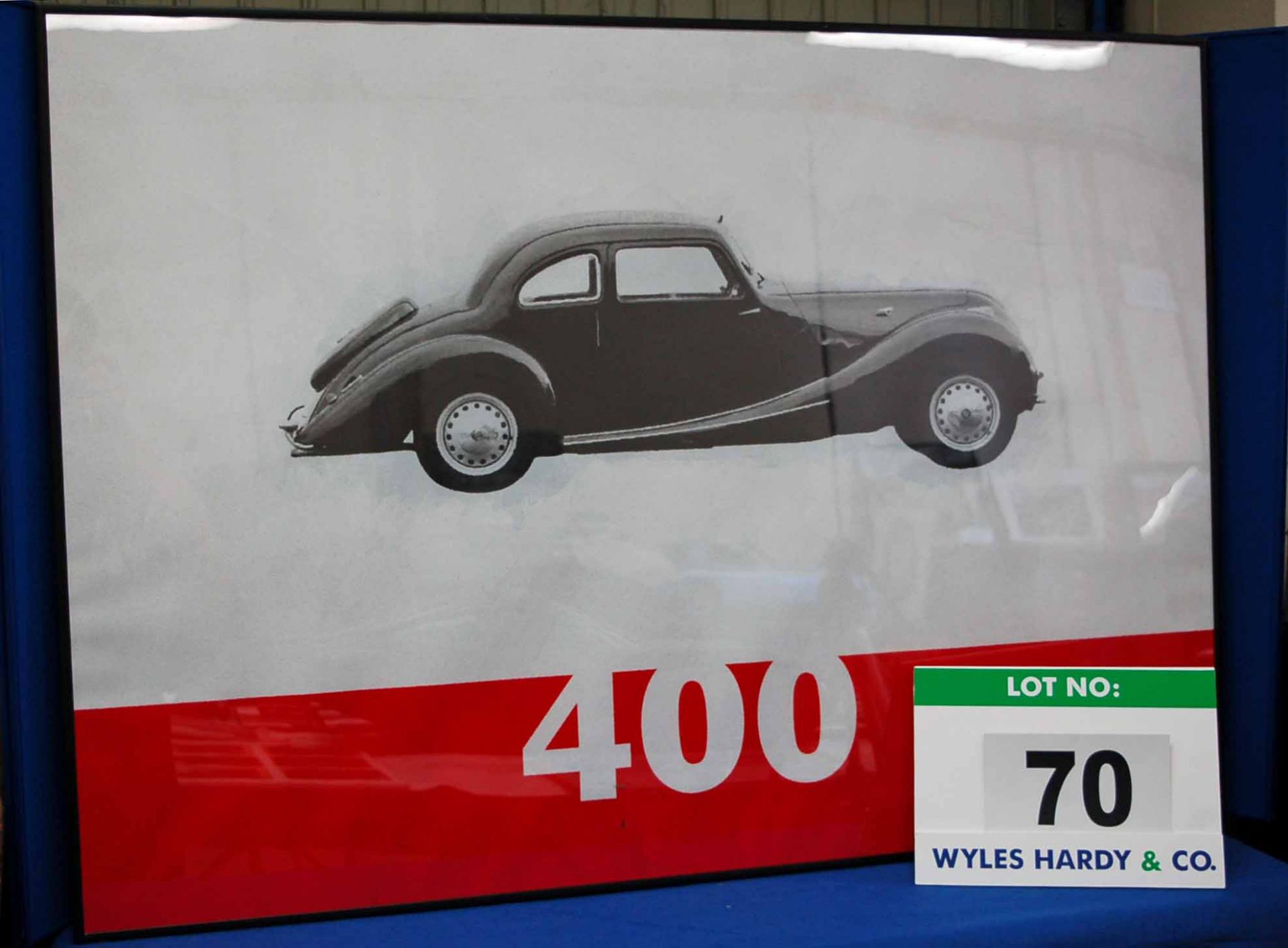 A Framed and Glazed Promotional Poster for The Bristol 400