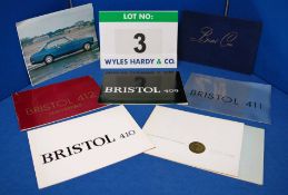 A Collection of BRISTOL Car Sales Brochures. One each for The Bristol 407, 408, 409, 410, 411, 412