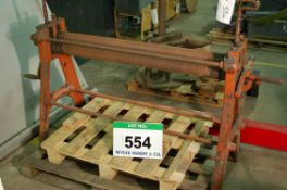 An FJ EDWARDS 48 inch Adjustable Manual Bending Rolls with Wire Slots