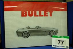 A Framed and Glazed Promotional Poster for The 2016 Bristol Bullet