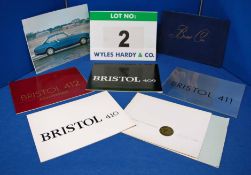 A Collection of BRISTOL Car Sales Brochures. One each for The Bristol 407, 408, 409, 410, 411, 412