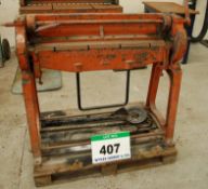 An F.J. EDWARDS 36 INCH Manual Sheet Metal Folder