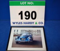 A Framed and Glazed Colour Promotional Photograph of A Bristol 405 Drophead