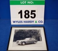 A Framed and Glazed Black and White Promotional Photograph of A Bristol 406 Saloon