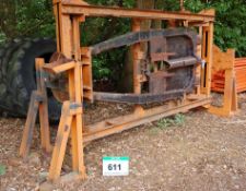 A Heavy Steel Rotating Chassis Assembly and Fabrication Jig for The Bristol 408 to 411 Chassis