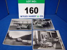 Four Various Black and White Photographs showing Bristol 401 Saloons including One of Tony Crook