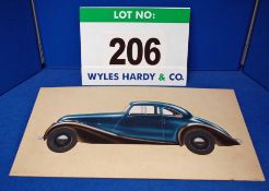 A Colour Design Artwork for The Bristol 400 Saloon Annotated 'Not Finished', Mounted on Card