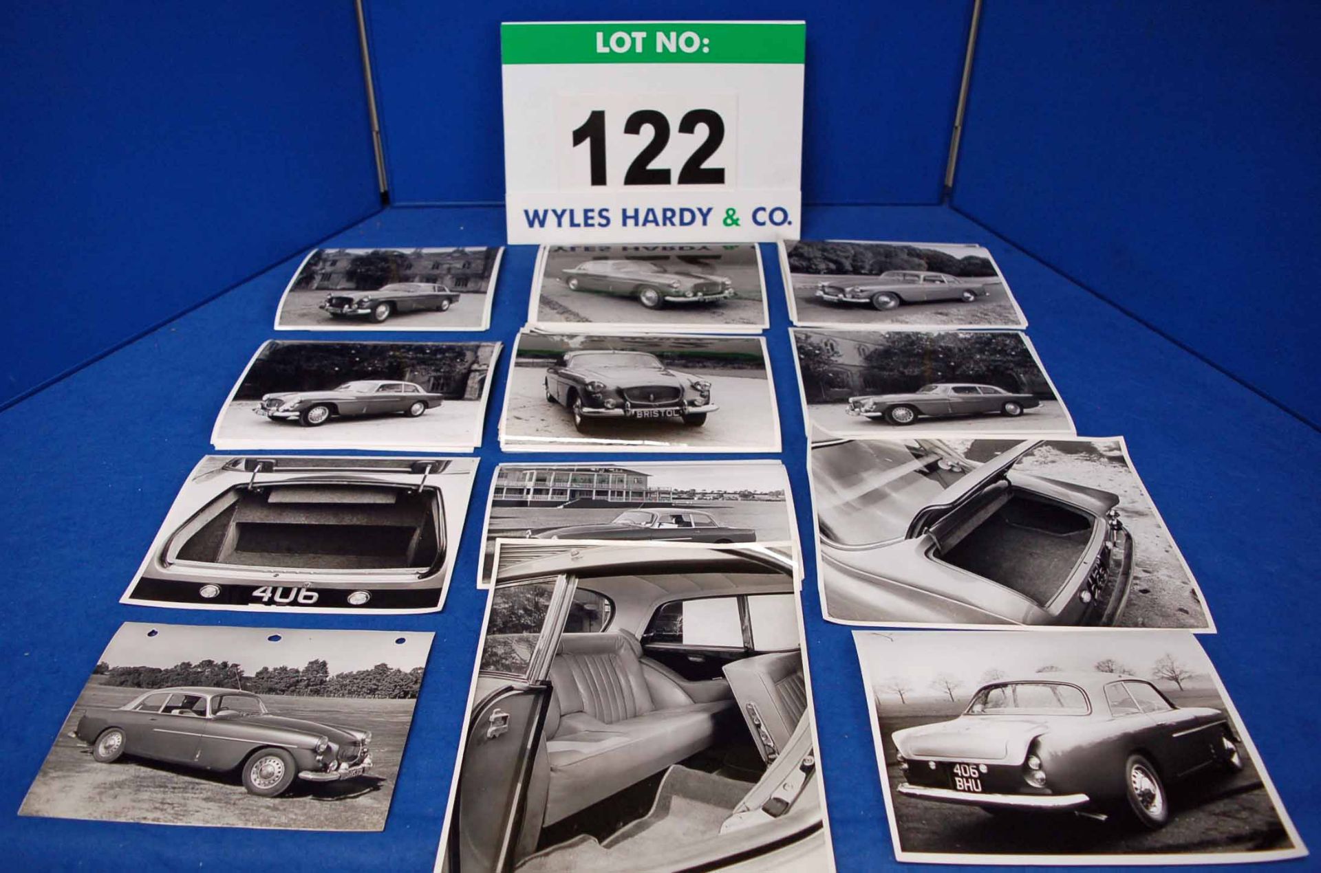 Two Boxes Containing A Quantity of Promotional Black and White Photographs of The Bristol 406