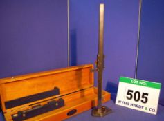 A CHESTERMAN 0-24 inch (0-61cm) Height Gauge in Wooden Case