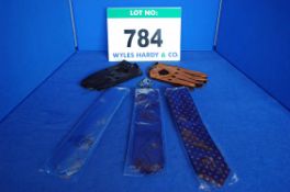 A Bristol Cars Merchandise Pack comprising A 400 Car Blue Woven Silk Tie, A Signature 'B' Blue Woven