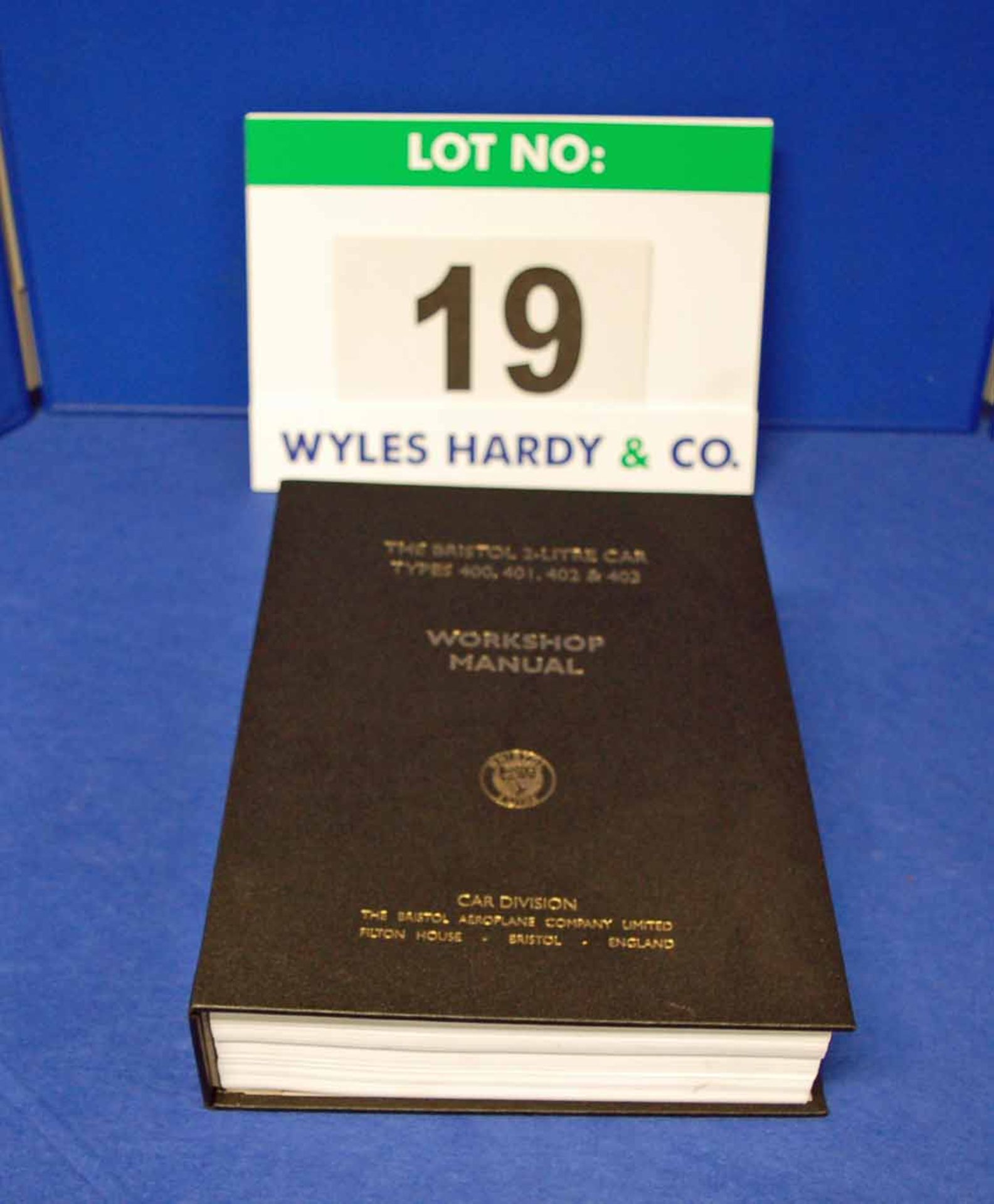 A Copy of The Bristol 2-Litre Types 400, 401, 402 and 403 Workshop Manual (New/Unused)
