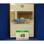 A Framed and Glazed Promotional Poster depicting OPB 706, A Blue Bristol 402 Drophead