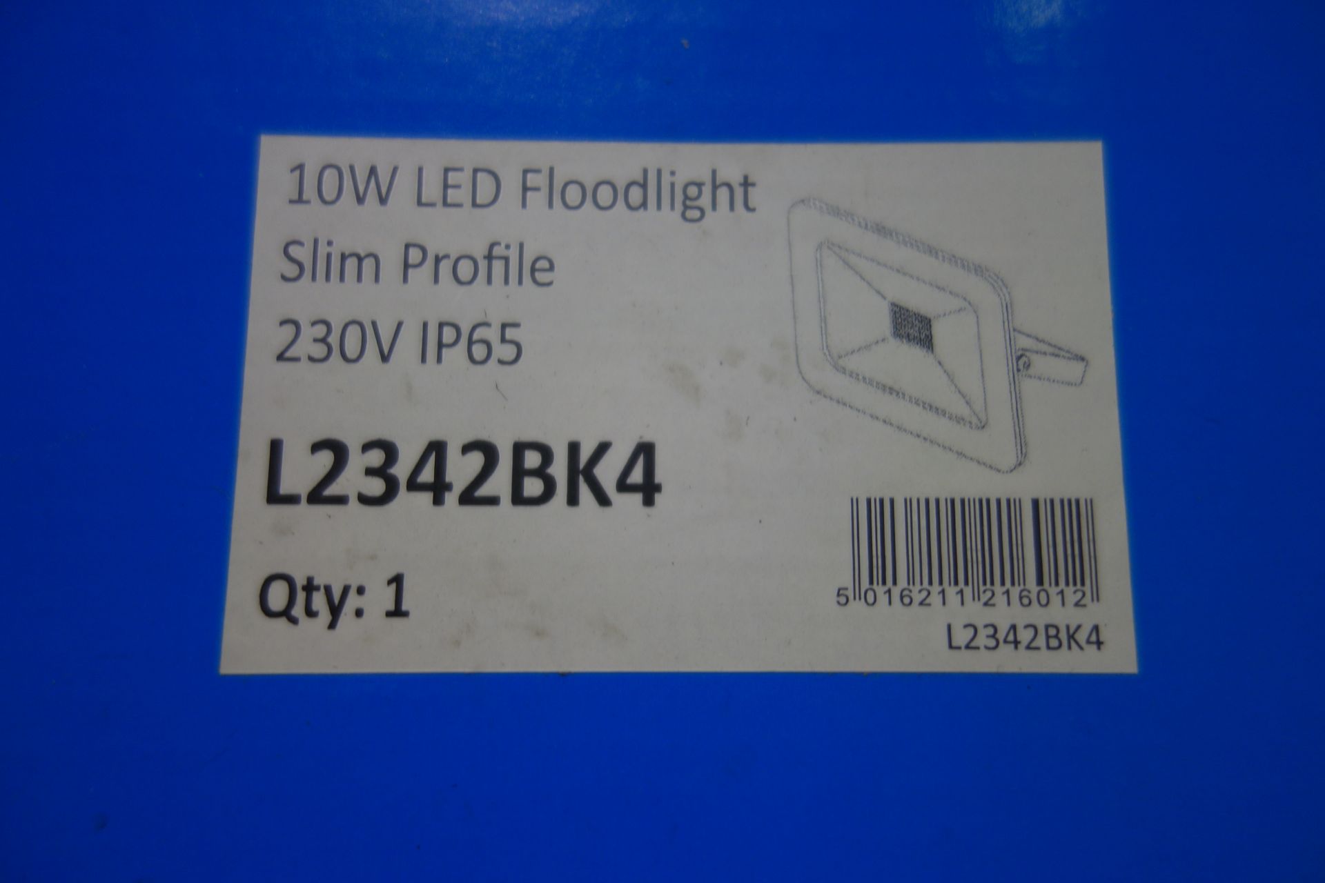 8 X Deta L2342BK-4 10W LED FloodLight Slim Profile IP65 Black