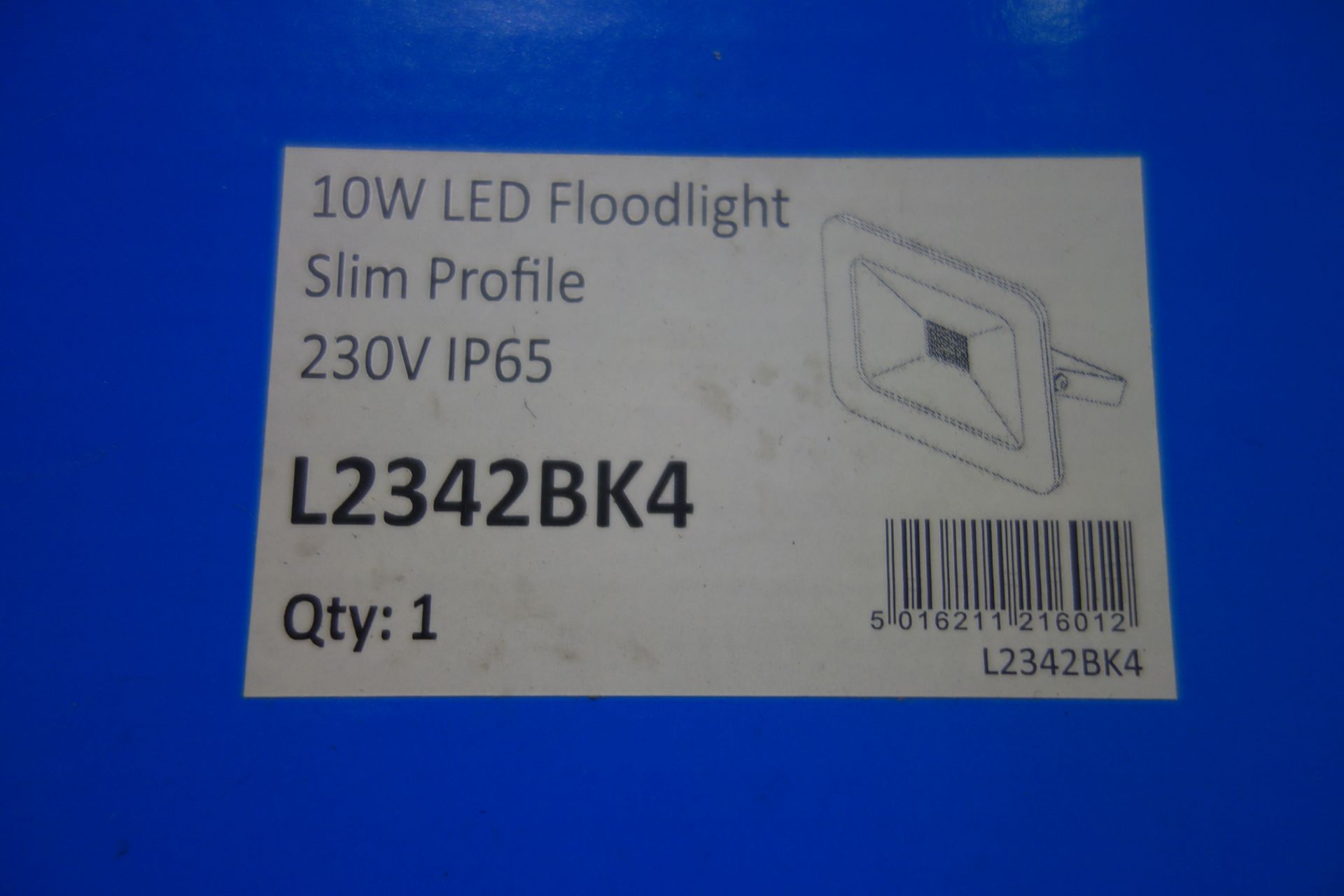 8 X Deta L2342BK-4 10W LED FloodLight Slim Profile IP65 Black