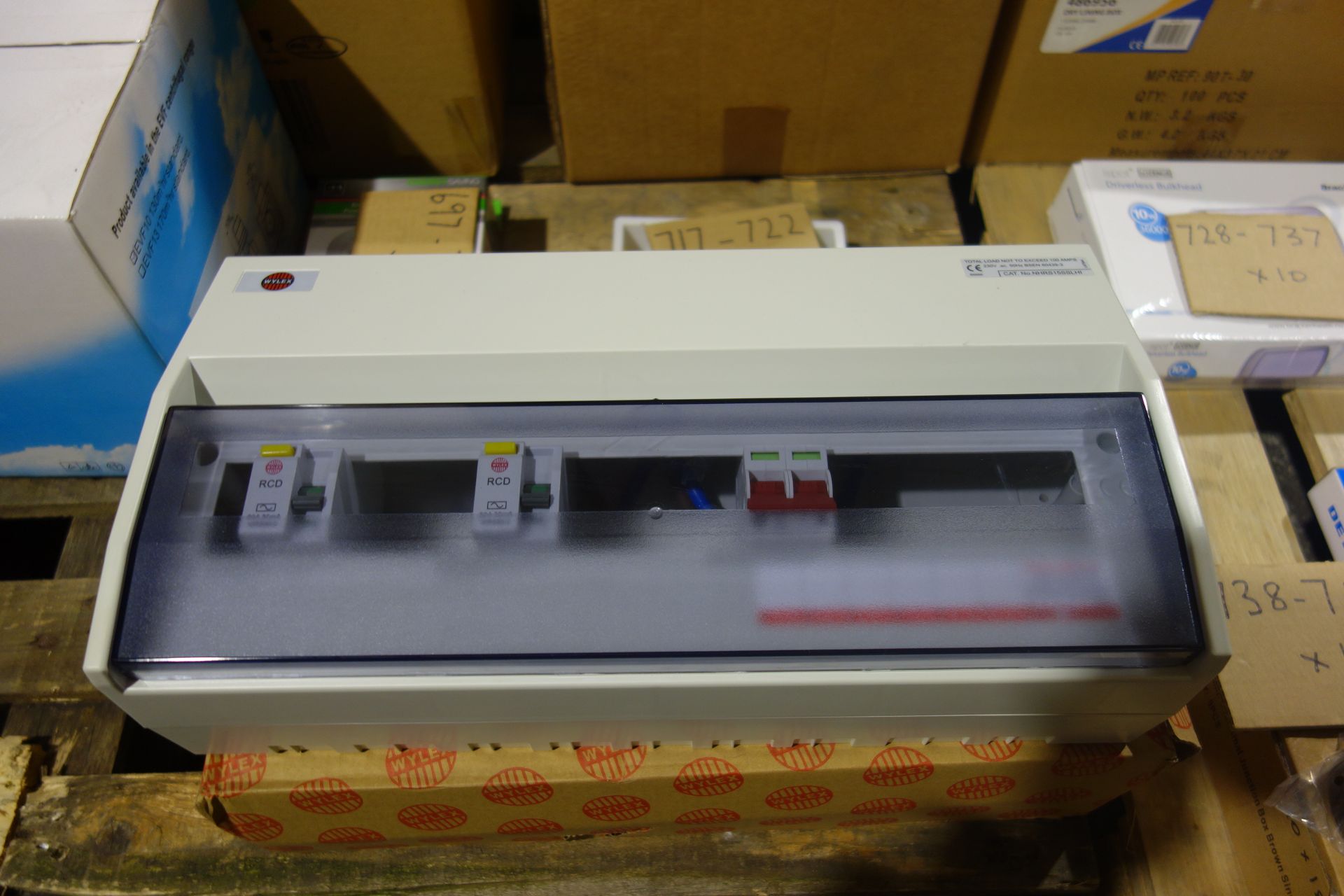 10 X WYLEX NHRS15SSLH1 Duel RCD Split Load Insulated Consumer Unit 15W Flexible