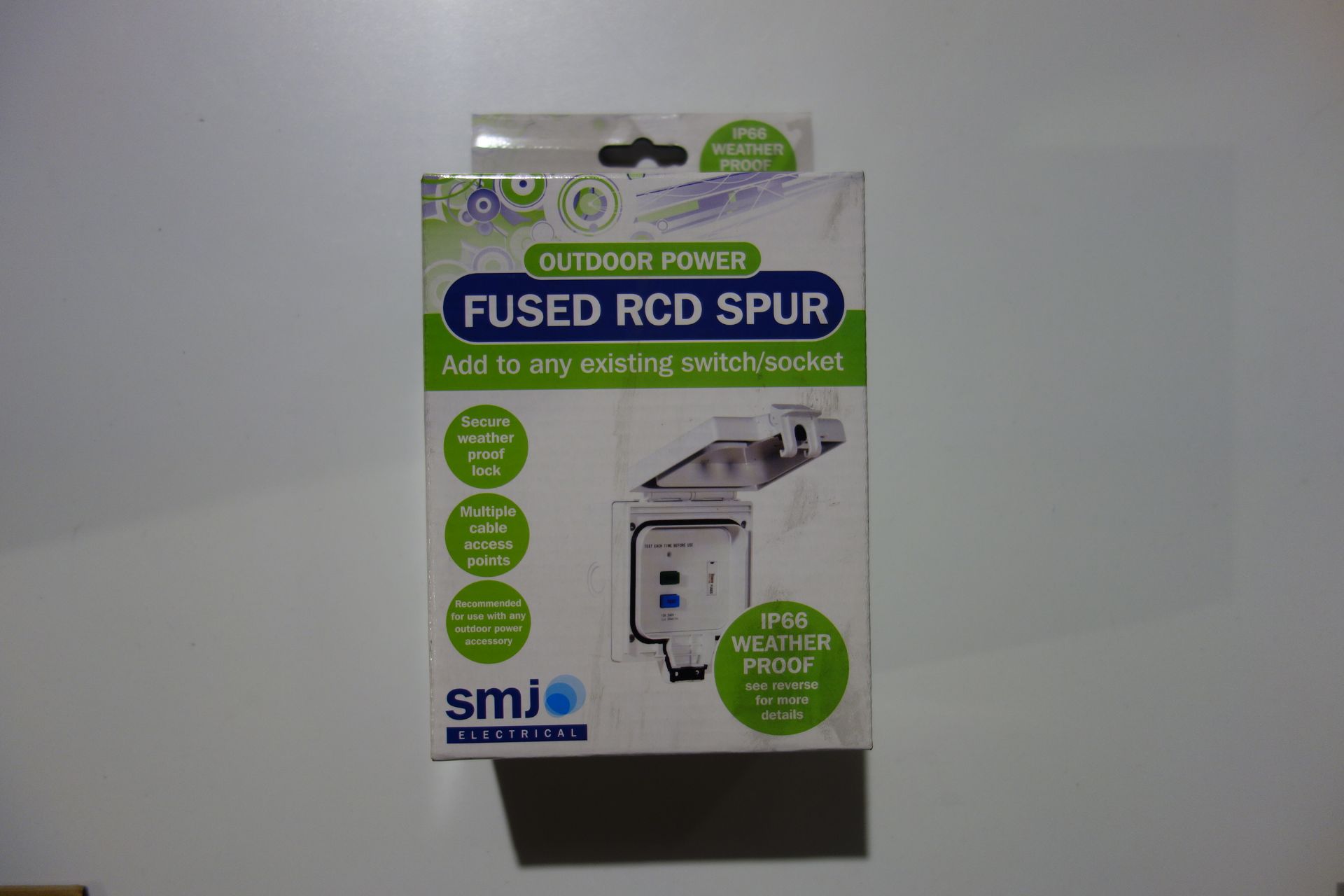 10 X SMJ E6RCSP-N Outdoor RCD Fused Spur Can Be Added to Any Existing Switch Or Socket IP66