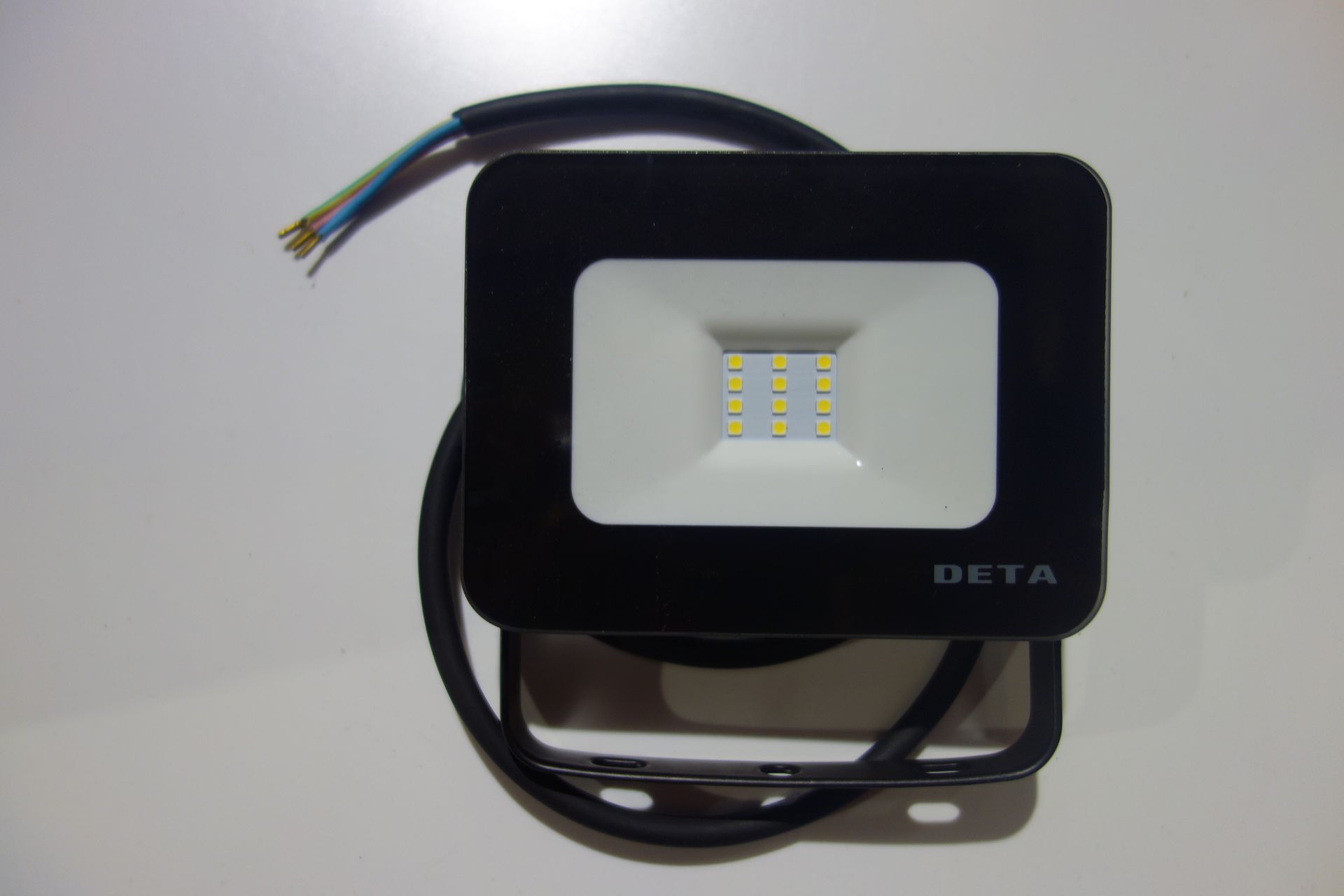 8 X Deta L2342BK-4 10W LED FloodLight Slim Profile IP65 Black