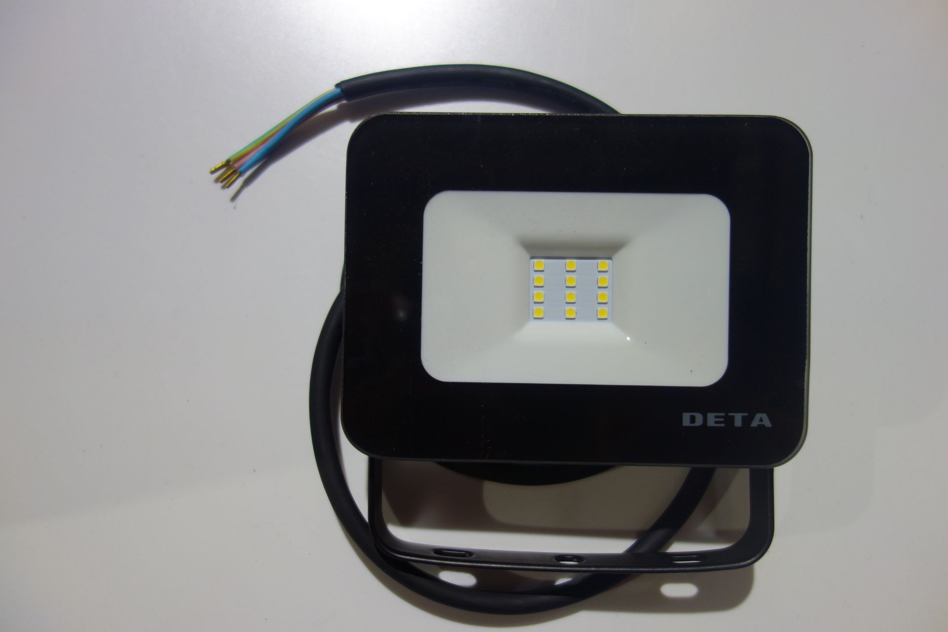 8 X Deta L2342BK-4 10W LED FloodLight Slim Profile IP65 Black