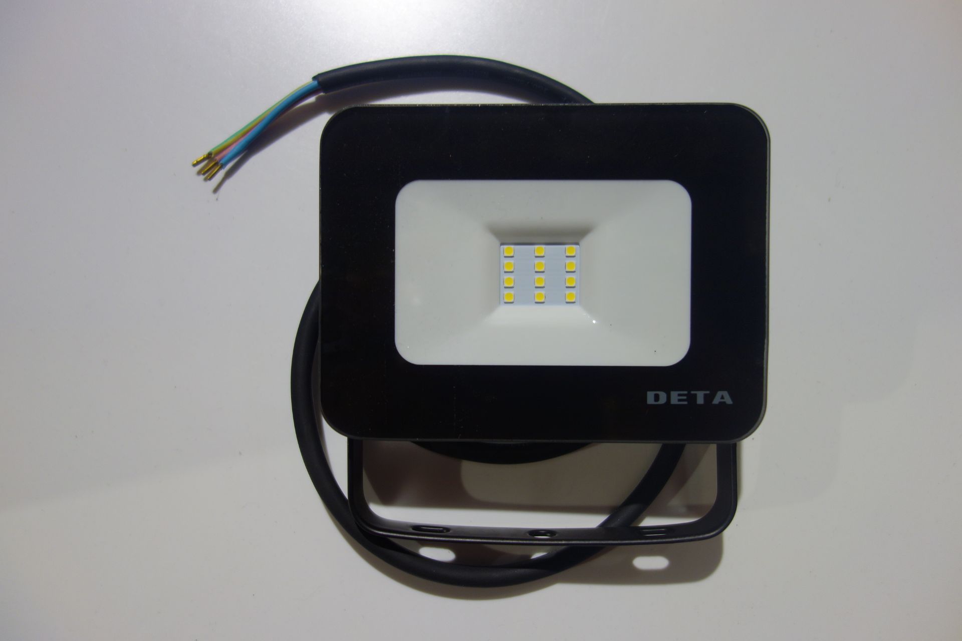 8 X Deta L2342BK-4 10W LED FloodLight Slim Profile IP65 Black