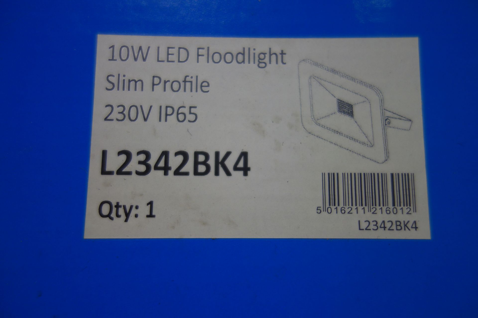 8 X Deta L2342BK-4 10W LED FloodLight Slim Profile IP65 Black
