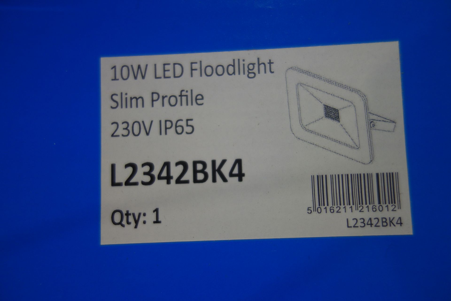 20 X Deta L232BK4 10W LED Floodlight Slim Profile 230V IP65 4000K Black