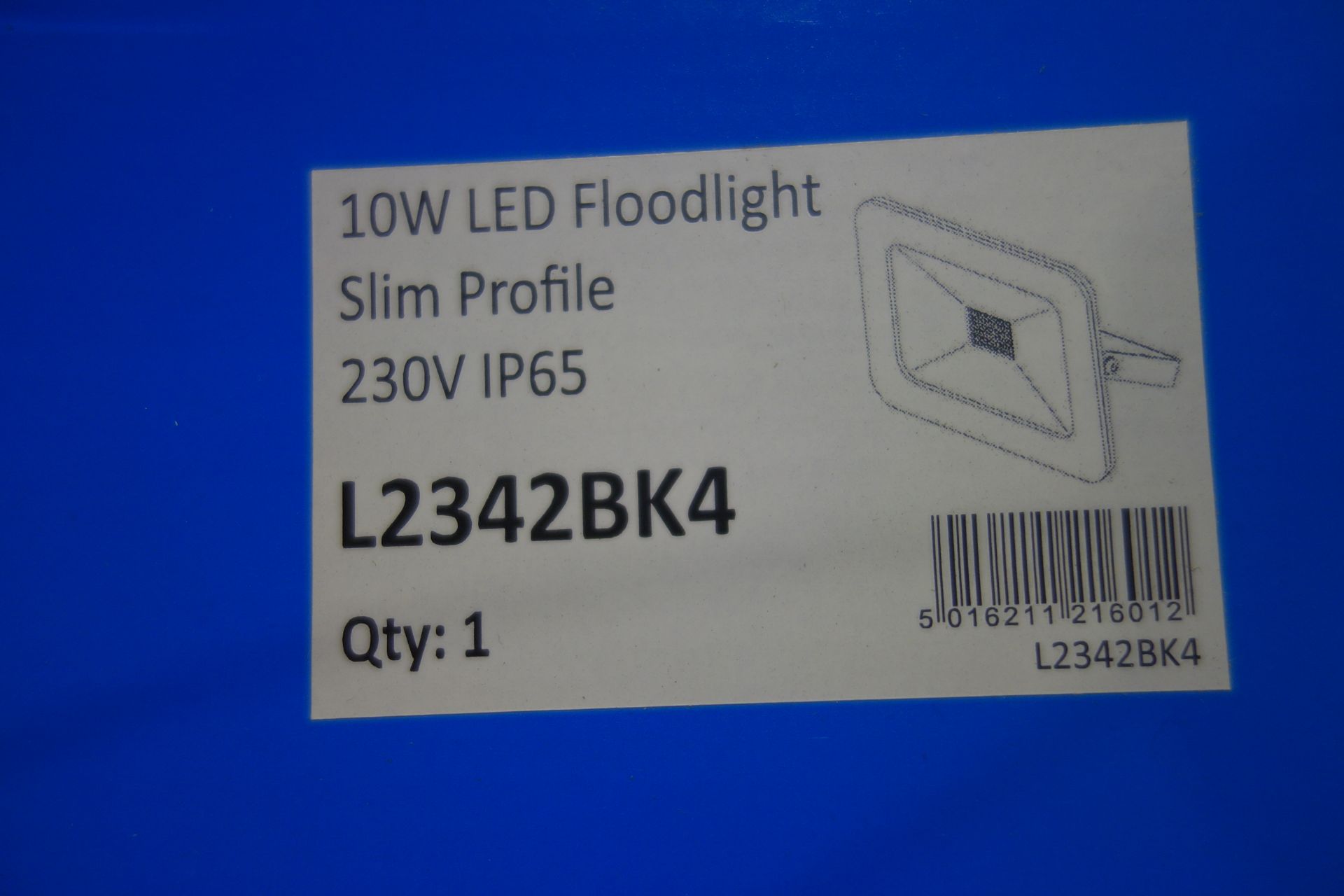 20 X Deta L232BK4 10W LED Floodlight Slim Profile 230V IP65 4000K Black