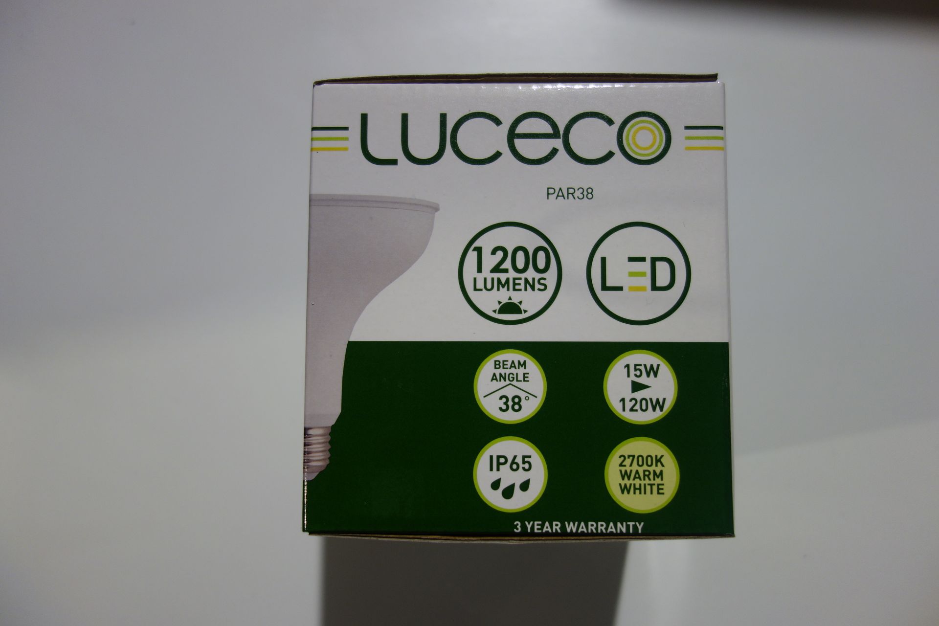 20 X Luceco LP38W15W121P65-01 JX LED 38 Lamps 1200 Lumens 15W IP65