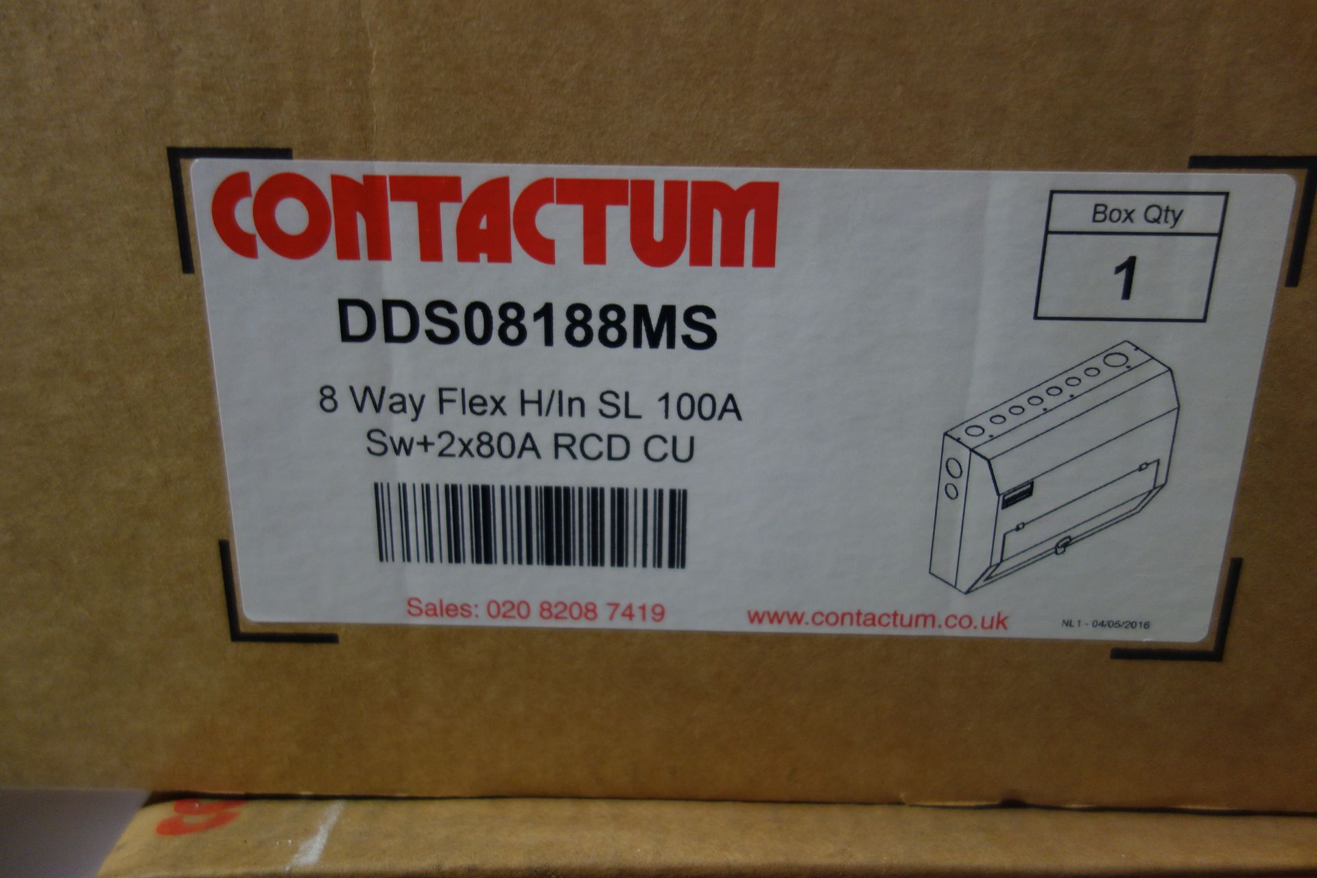 3 X Contactum DD514188MS 14W Flex H/IN + 1 X Contactum DD508188MS 8W Flex H/IN SL 100A SW + 2 X