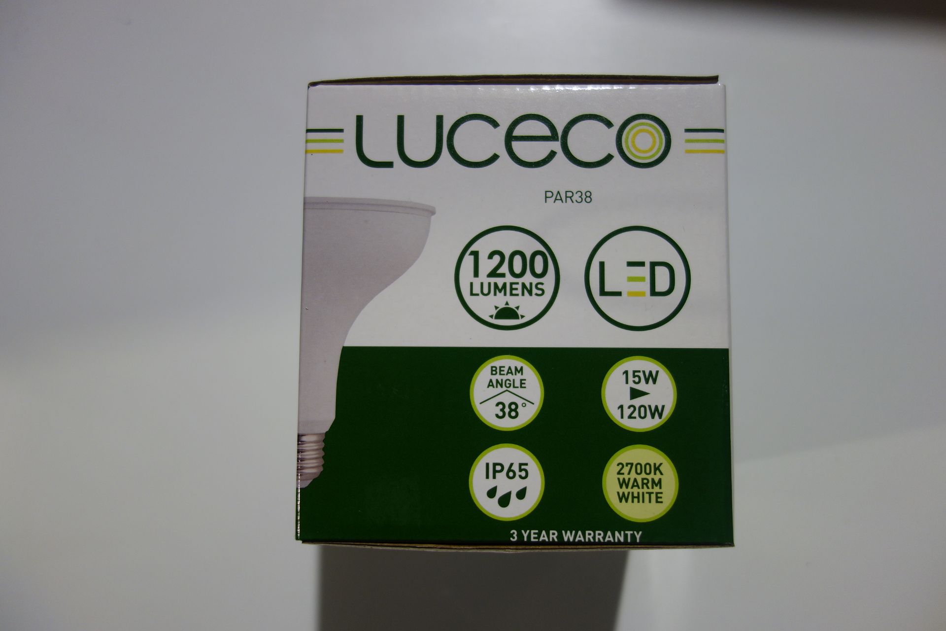 20 X Luceco LP38W15W121P65-01 JX LED 38 Lamps 1200 Lumens 15W IP65