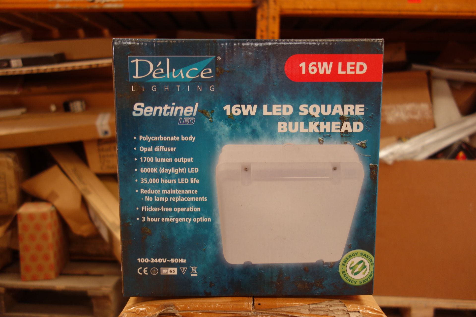 10 X Deluce SENTSBMHLED16WW0P 16W LED Square Bulkhead White
