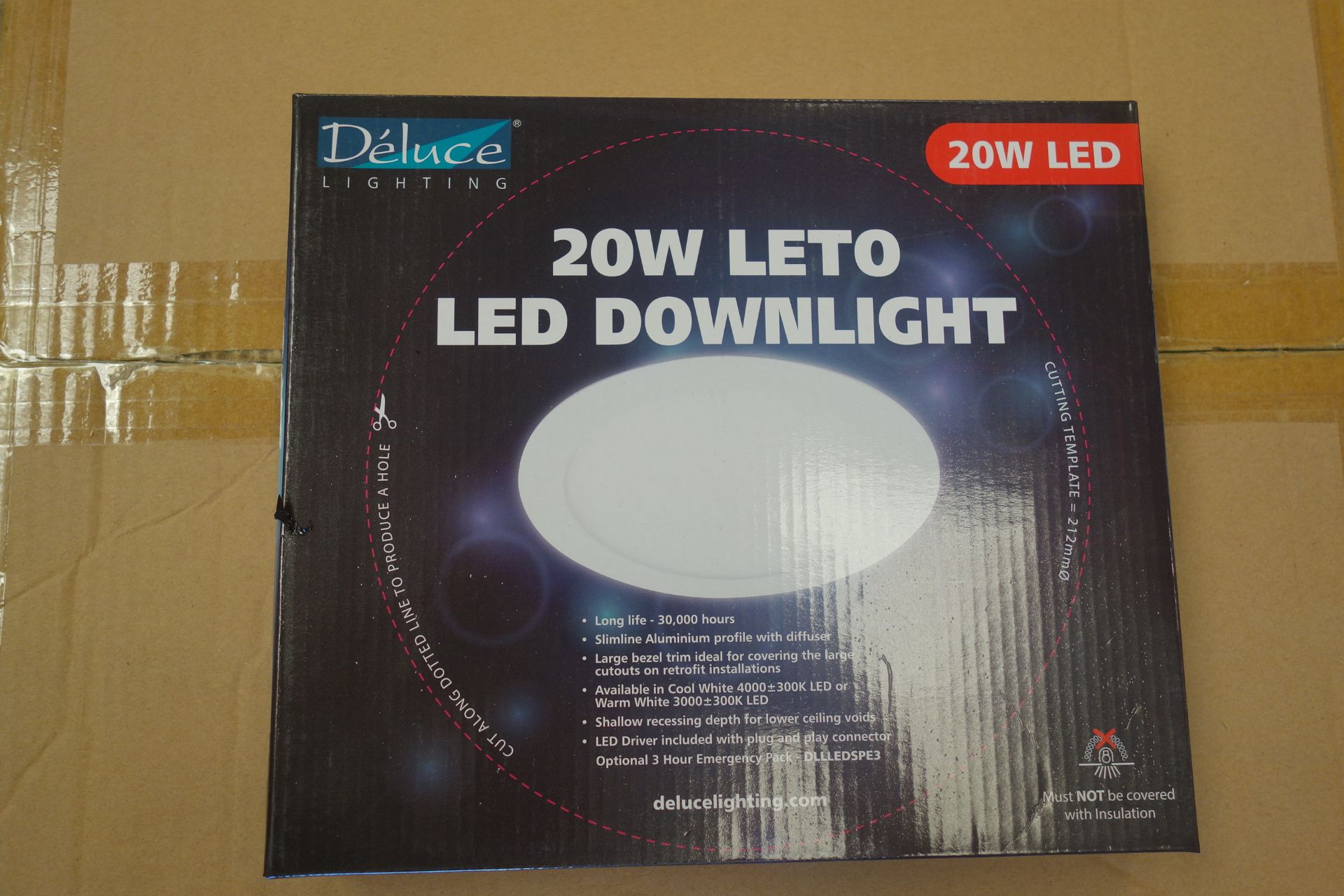 30 X Deluce DLLET02WW 20W LED Down Light With Driver