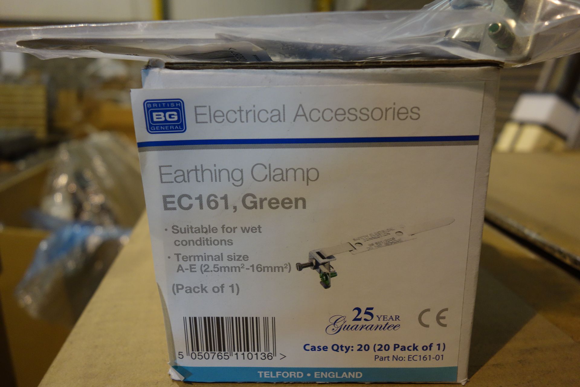 400 X British General Earthing Clamps EC161 Green Suitable For Wet Conditions For Terminal Size A-