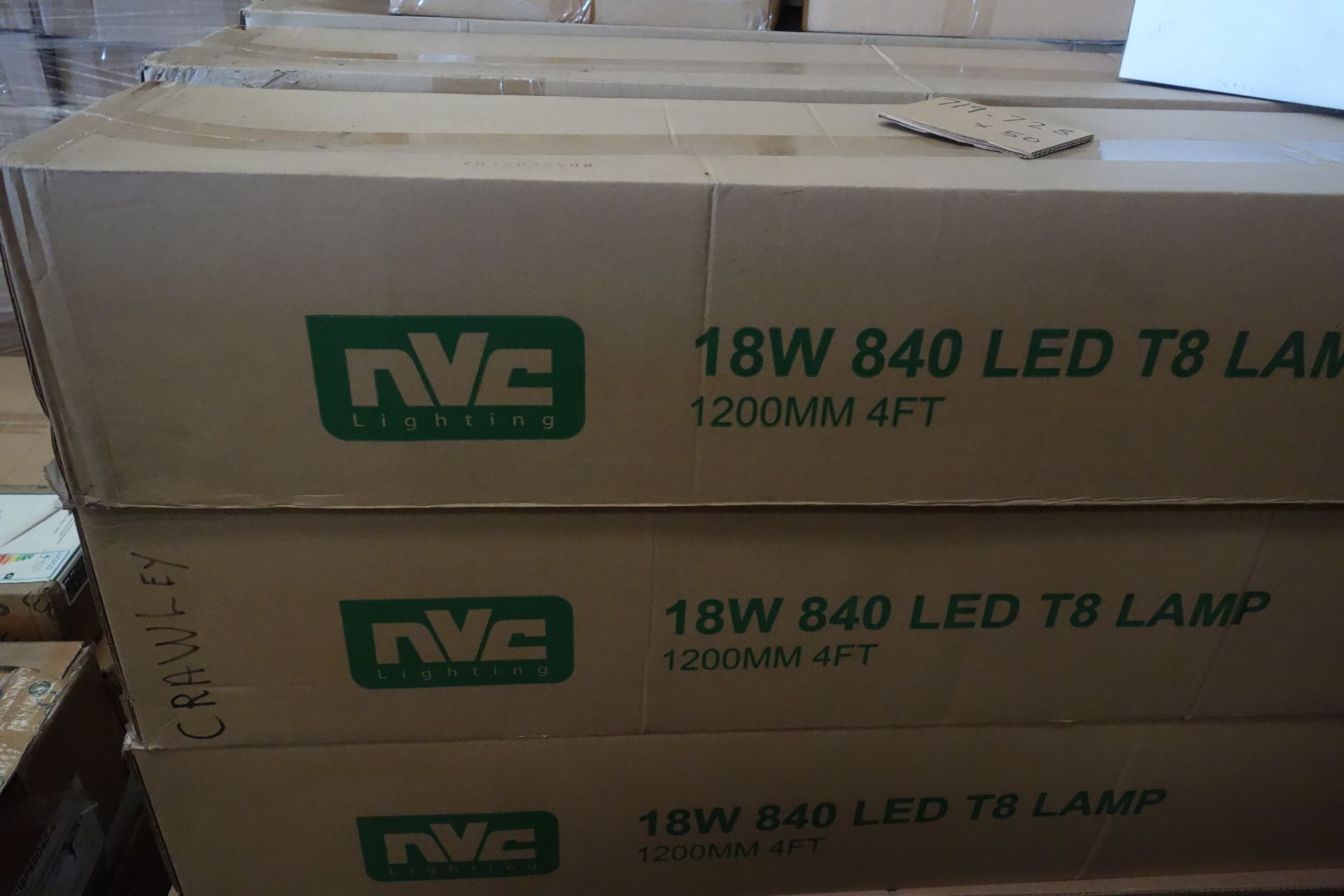 50 X NVC NL/18/LED/T8/4/840 LED Tubes 1200MM 4FT Cool White 4000k