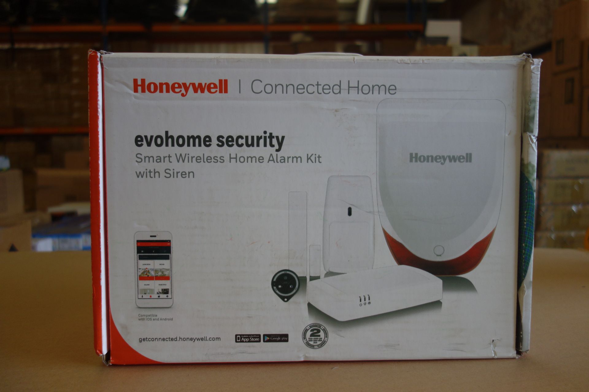 1 X Honeywell HS9135 EvoHome Security Smart Wireless Home Alarm Kit With Siren Download The App +