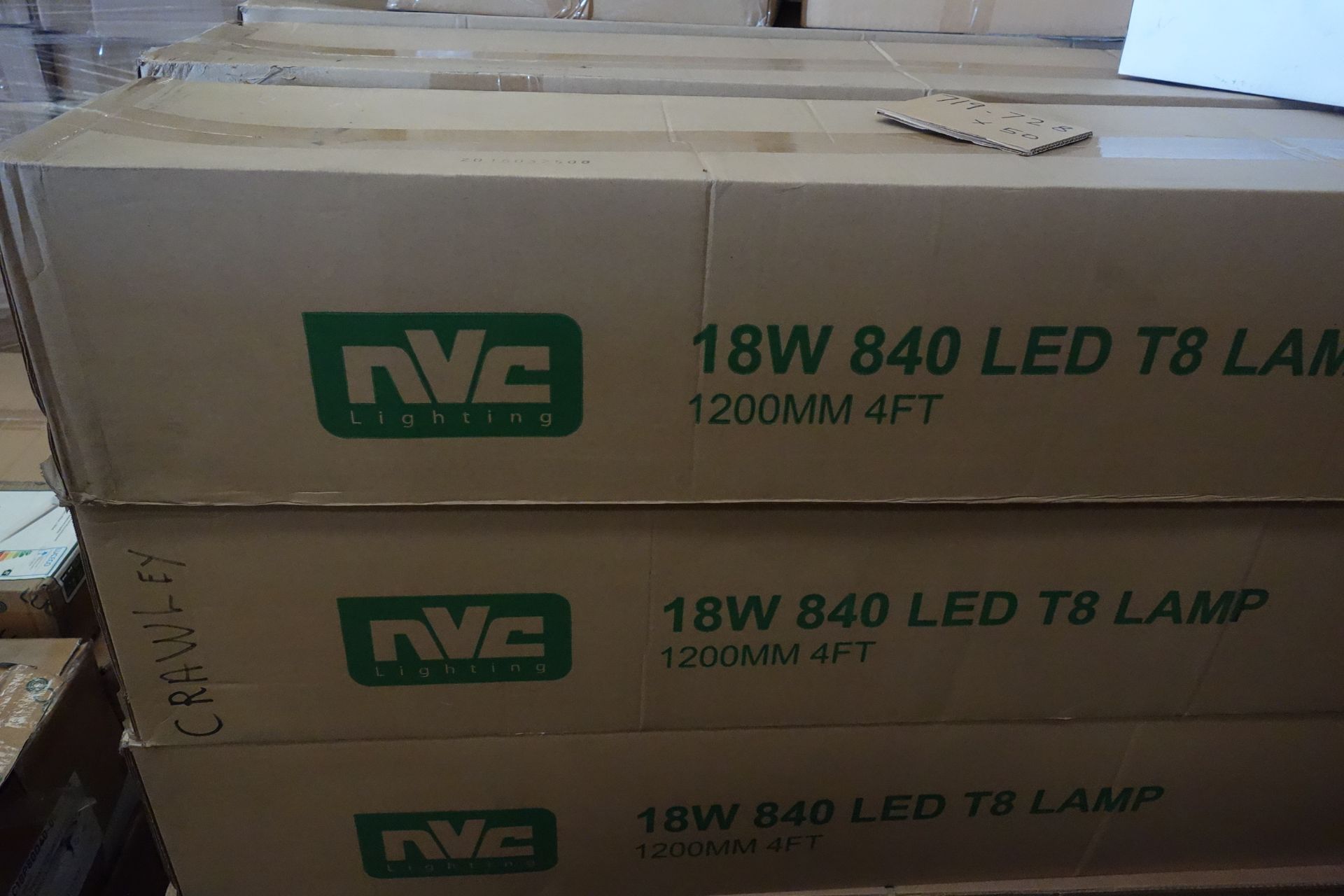 50 X NVC NL/18/LED/T8/4/840 LED Tubes 1200MM 4FT Cool White 4000k