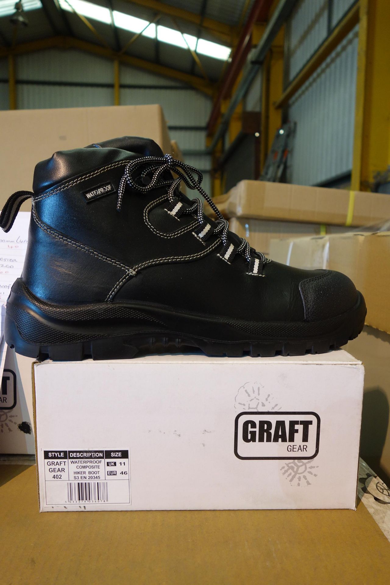 11 Pairs Of Graft Gear 402 Waterproof Composite Hiker Safty Boots Size UK11 EUR 46 Black