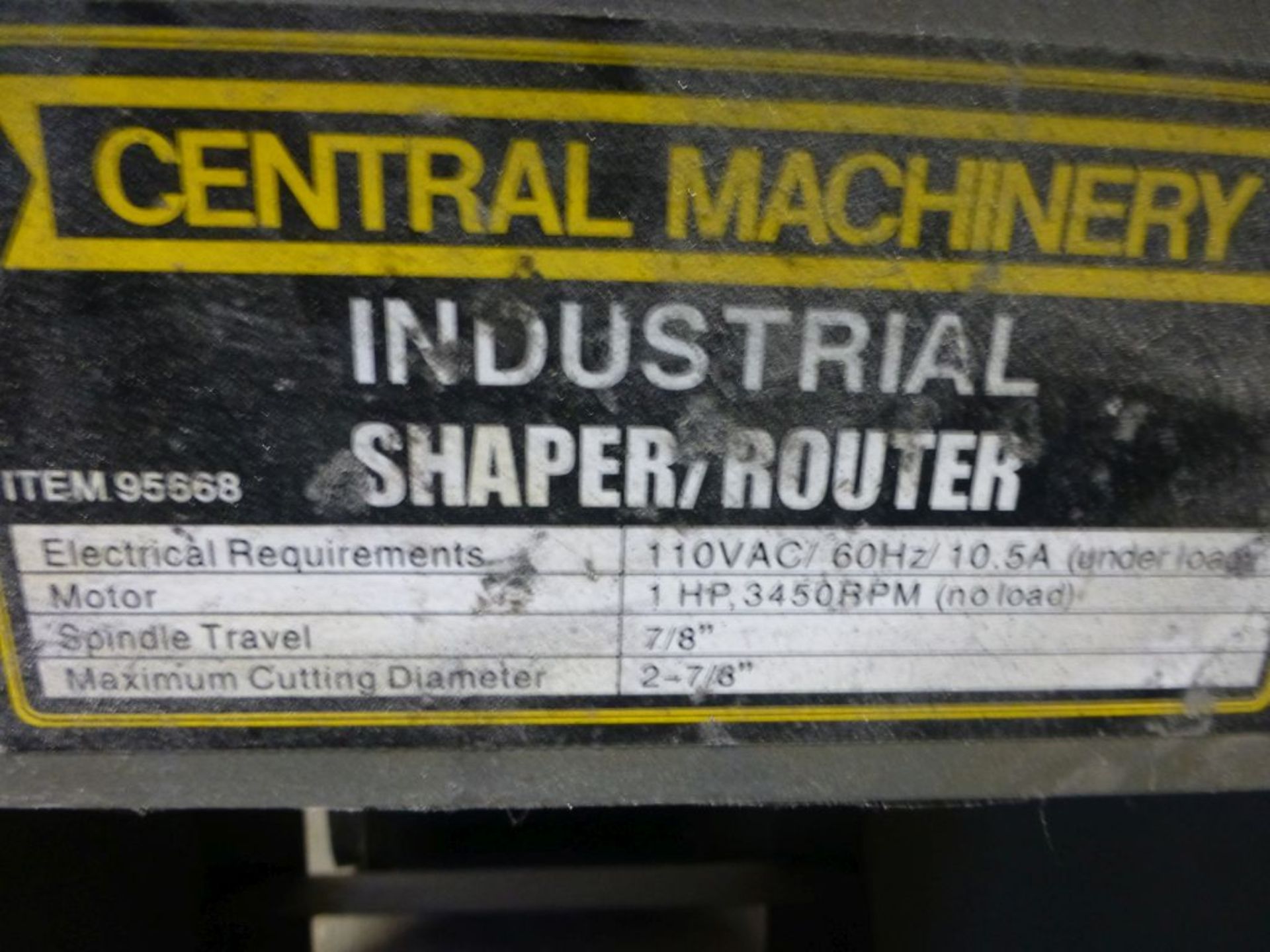 Central Machinery Router; Model No. 95668 - Image 2 of 4