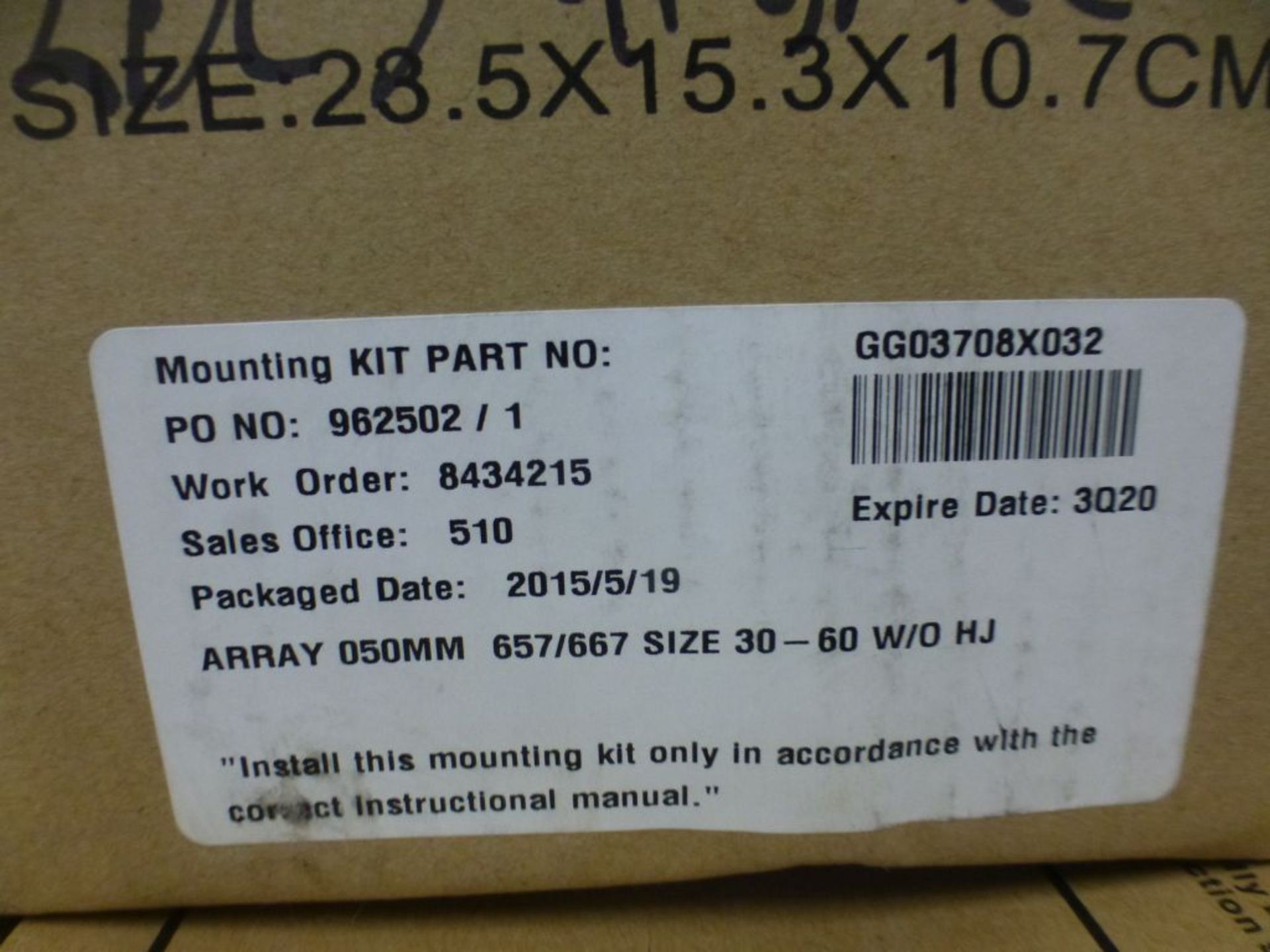 Lot of (7) Fisher Modifier Array & Installation Kits|Part No. GG03708X032|Lot Loading Fee: $5.00 - Image 4 of 20