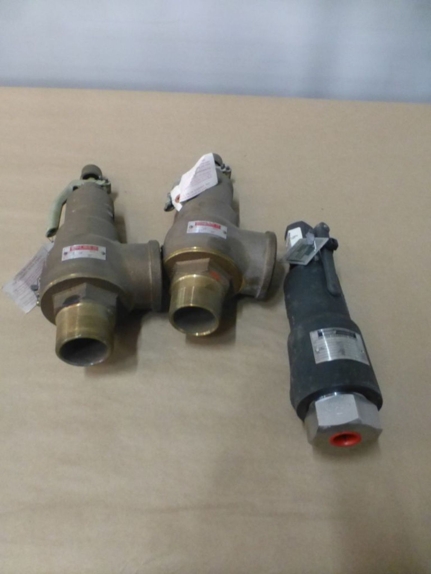 Lot of Assorted Valves|(2) Kunkle Valves, Size: 2", 75 PSI; (1) Dresser Consolidated Relief Valves,